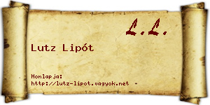 Lutz Lipót névjegykártya